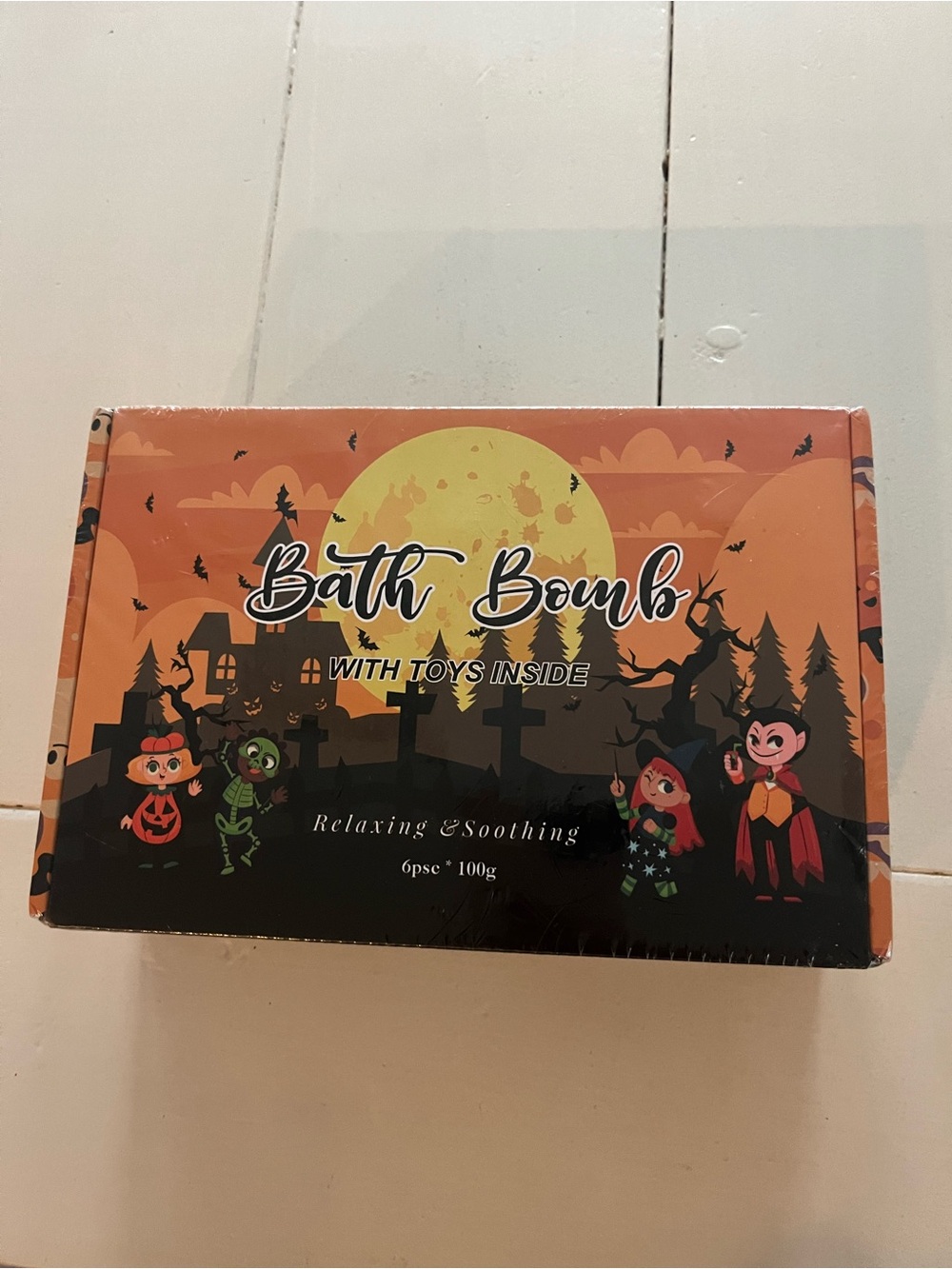 Halloween Bath Bomb Gift Set with Toys Inside - Orange